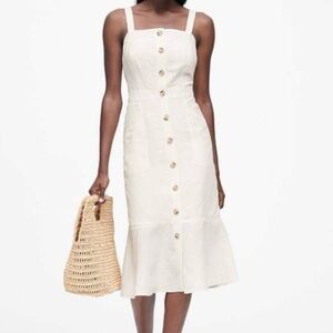Stunning Banana Republic Linen Sundress Size 6 Midi